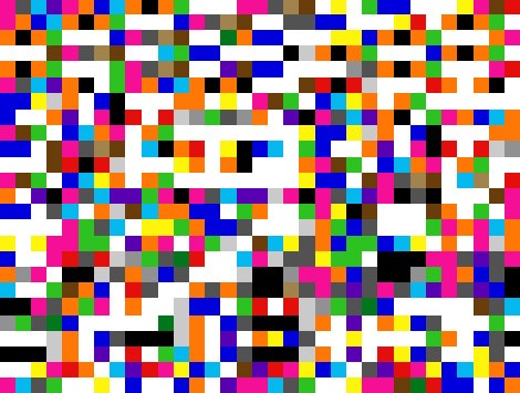 Colorful pattern of small squares